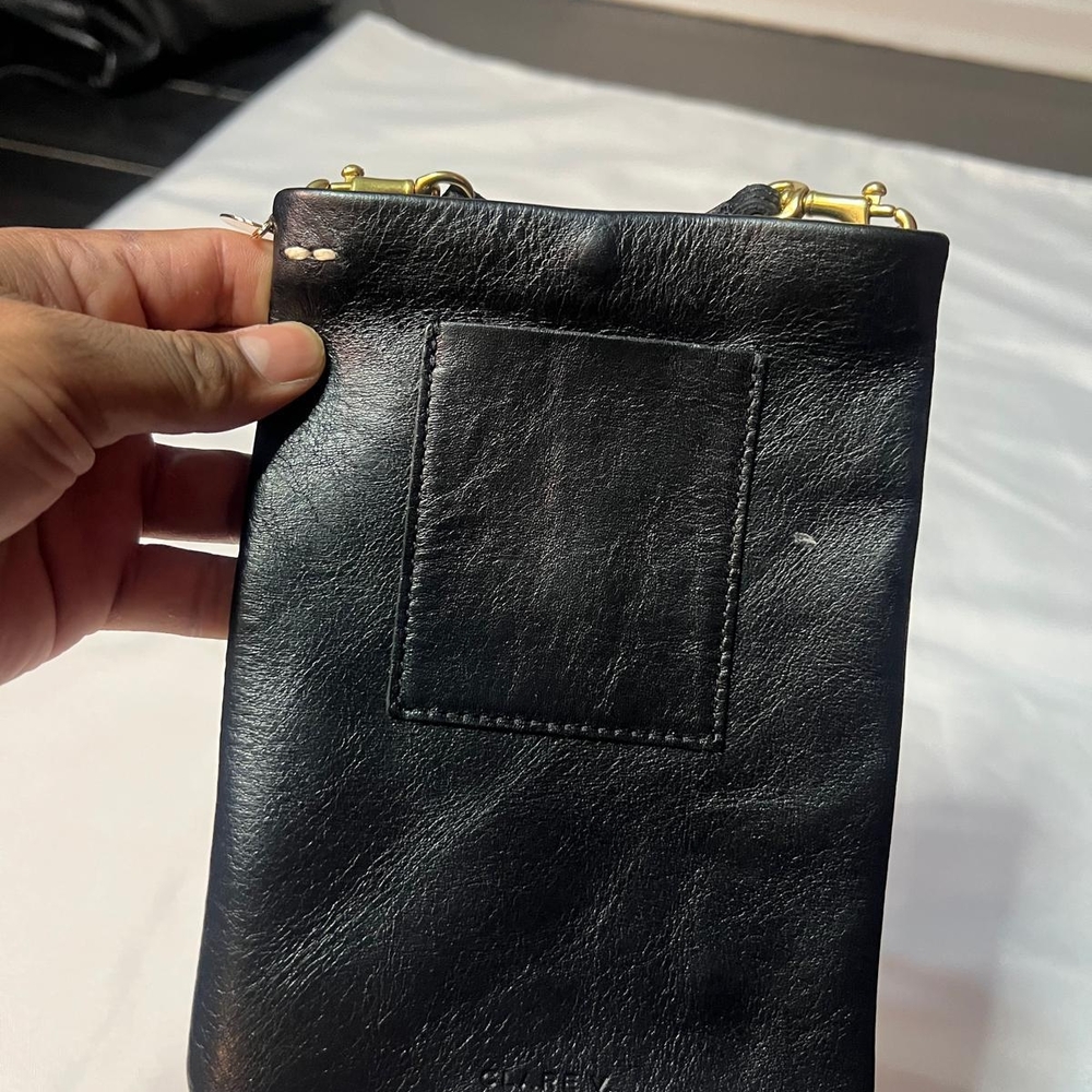 Clare V. Black Leather Bag